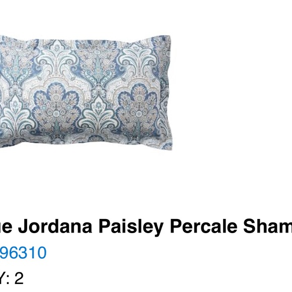 Pottery Barn Bedding Jordana Paisley Percale Queen Duvet Pottery
